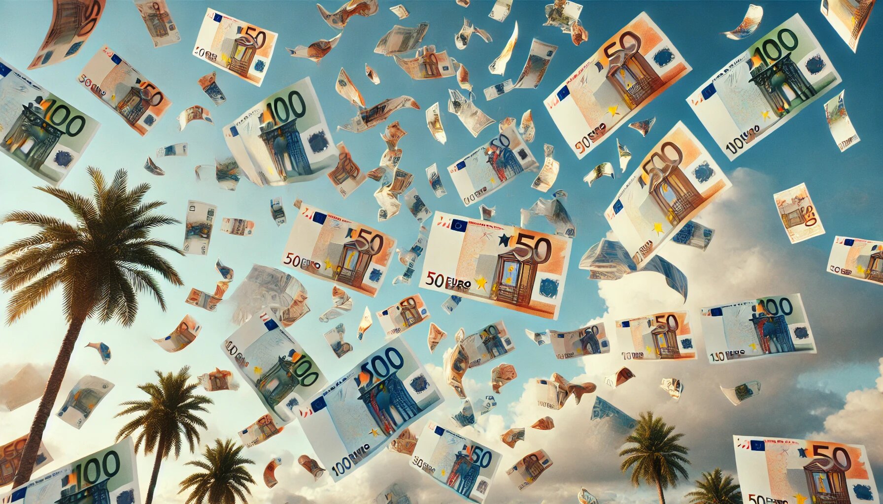 Bills flying around.